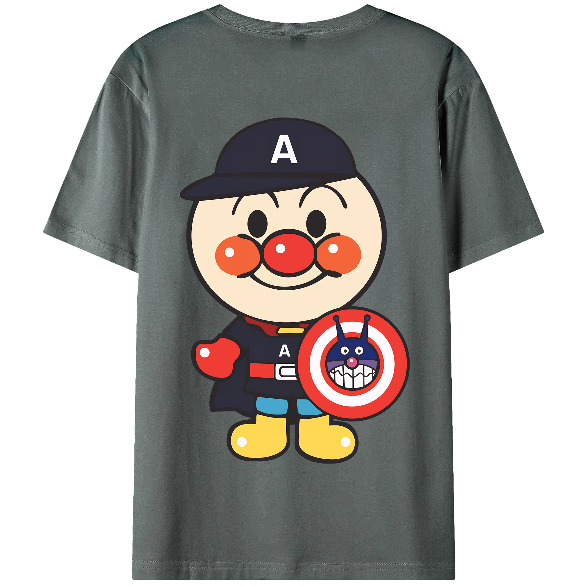 （画像用） アンパンマン Anpanman 綿100％半袖Tシャツ（背面プリント）
